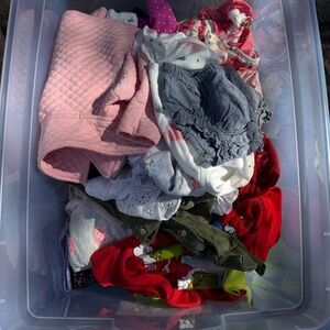 Box of baby girls clothes size 6 months